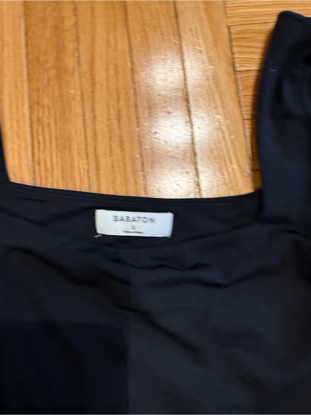 Babaton Black Square-Neck Bodysuit